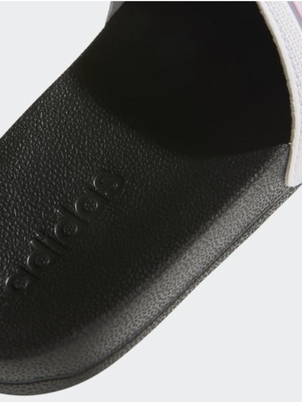 Adidas Adilette Shower Slides - CREAM WHITE / LILAC 3-Stripes ✨-NWB - Picture 11 of 11